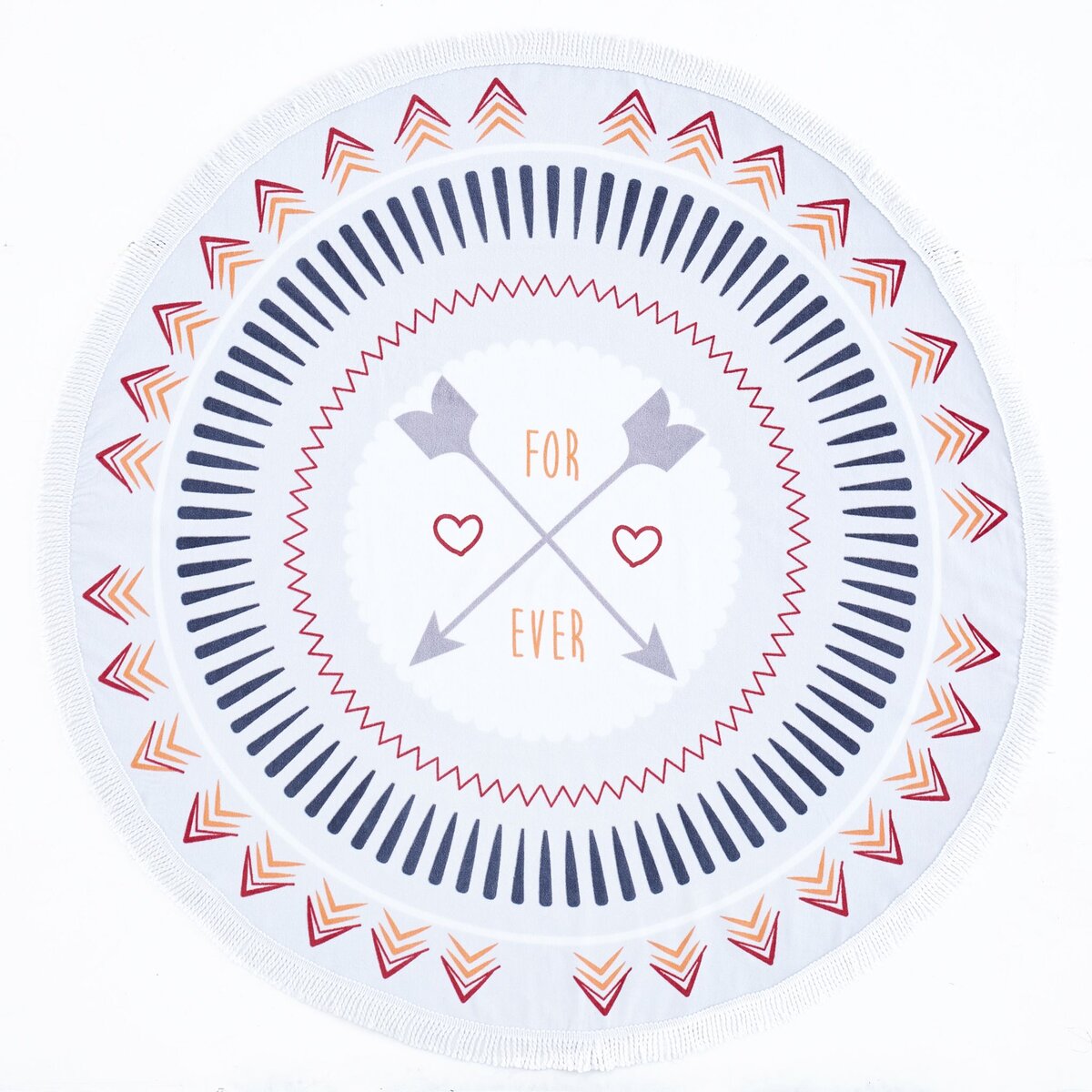 Serviette de plage ronde en coton 360 gr/m2 FOREVER