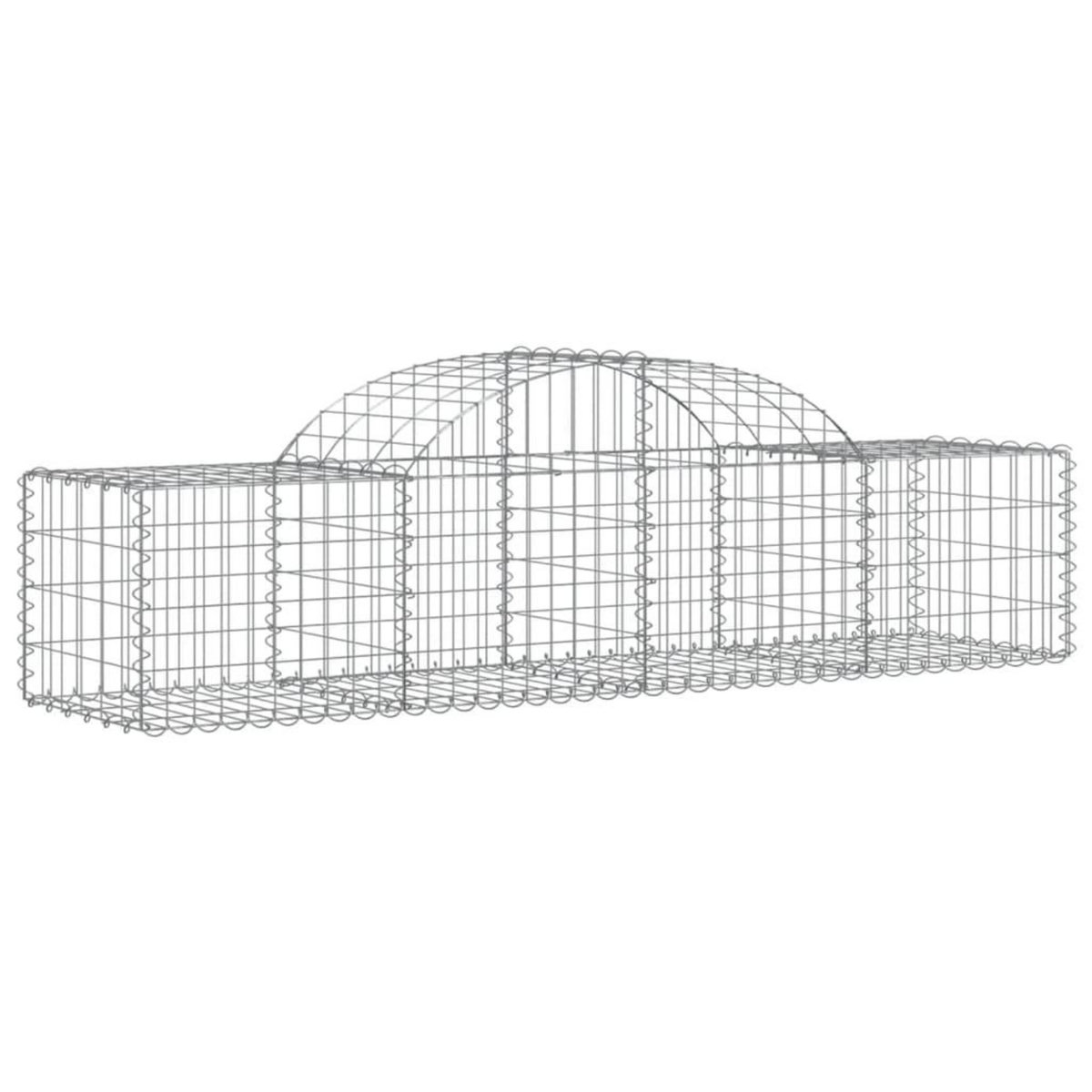 VIDAXL Paniers a gabions arques 18 pcs 200x50x40/60 cm fer galvanise