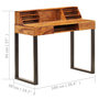 Voir la diapositive 6 : VIDAXL Bureau 110x50x94 cm Bois solide de Sesham et acier