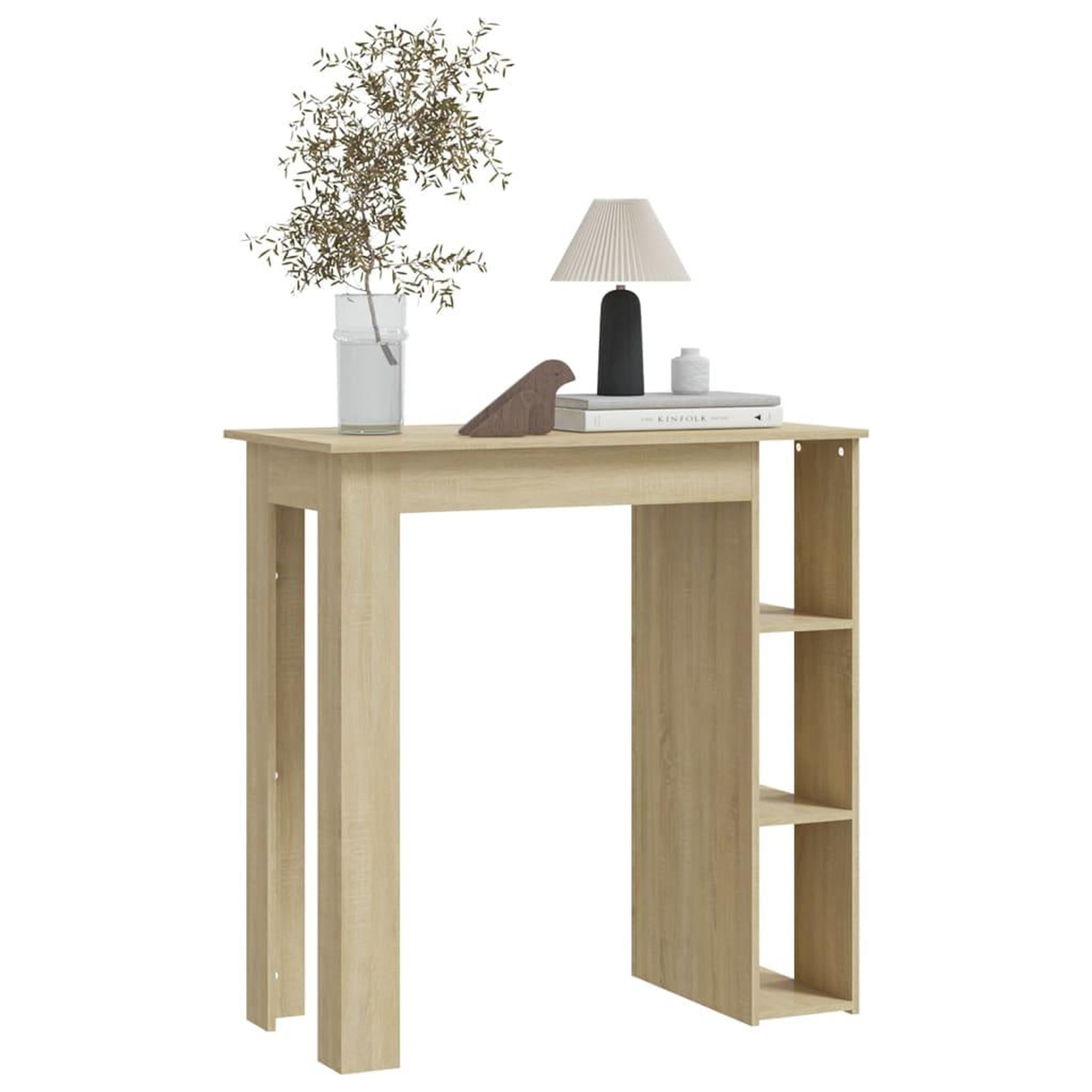 Voir la diapositive 5 : VIDAXL Table de bar avec etagere Chene sonoma Bois d'ingenierie