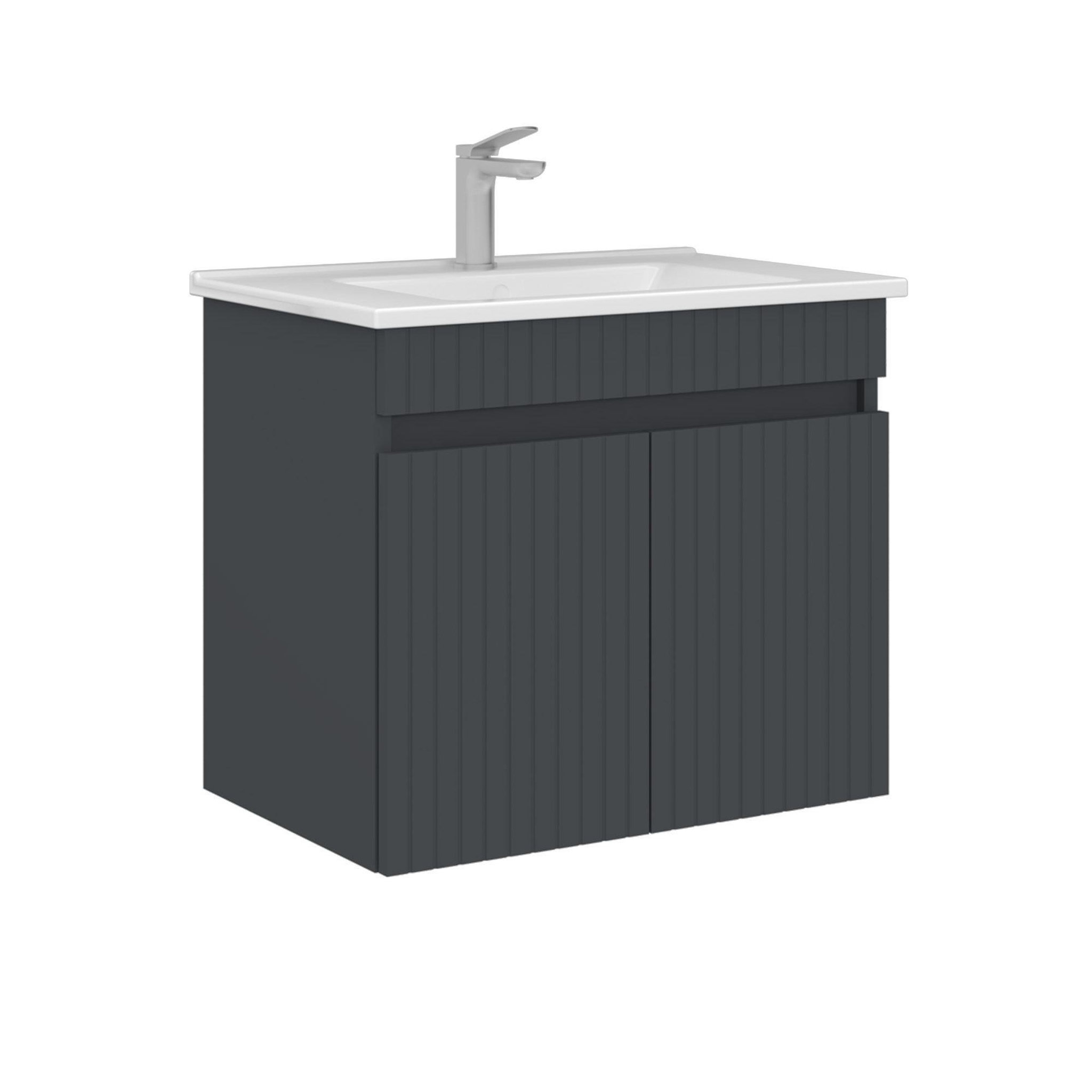 Habitat et Jardin Meuble Vasque  Tivoli 65  - 65 x 45 x 57 cm - Matte Anthracite