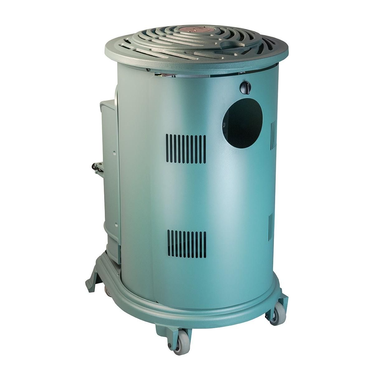 UNIVERSAL Poêle à gaz Fonte véritable 3.4KW VERT Chauffage à gaz Effet feu de bois Provence UNIVERSAL