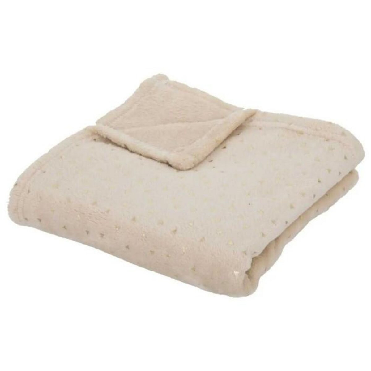 Atmosphera Kids Plaid Flanelle Enfant  Berlingot  75x100cm Beige