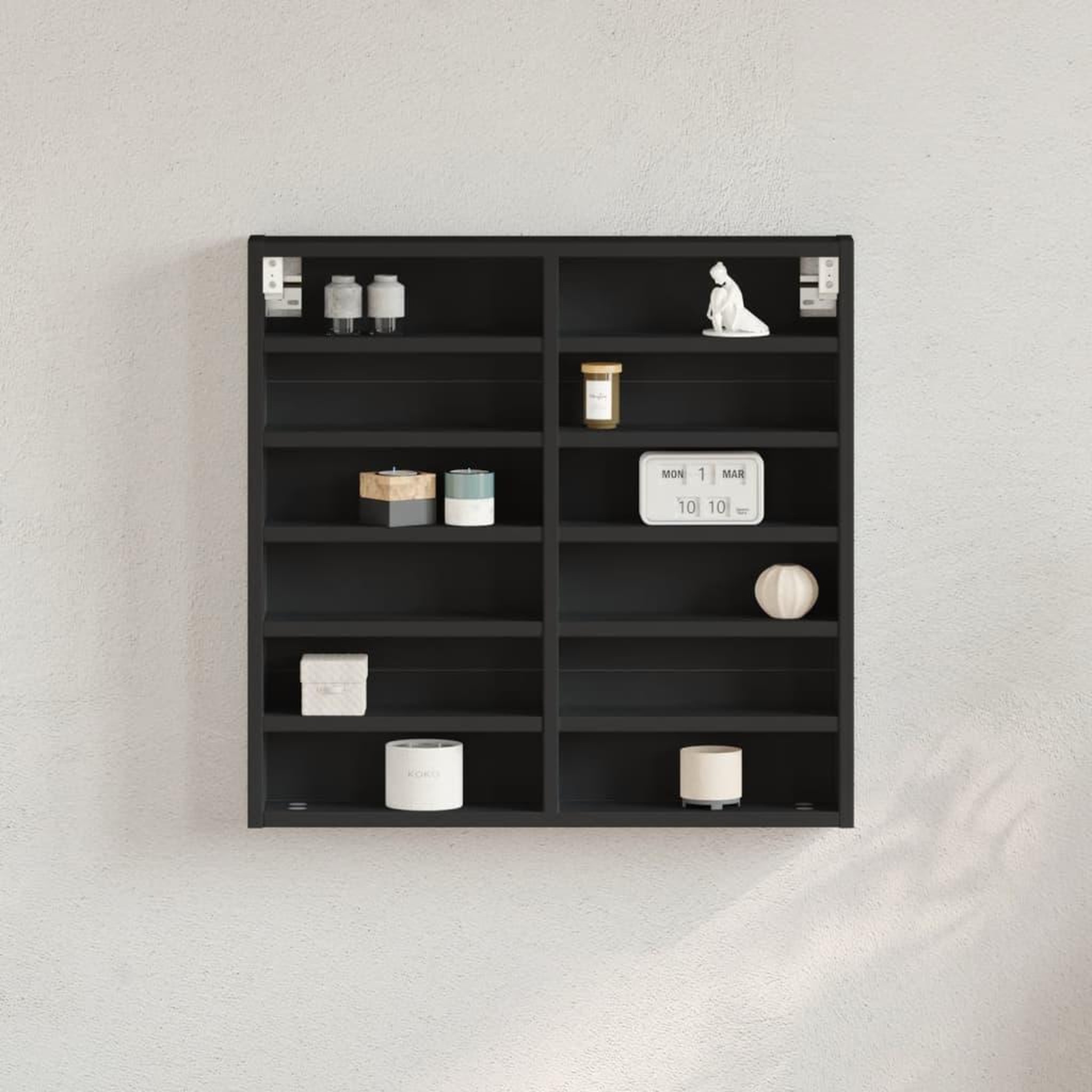 VIDAXL Armoire a vitrine noir 60x8,5x58 cm bois d'ingenierie