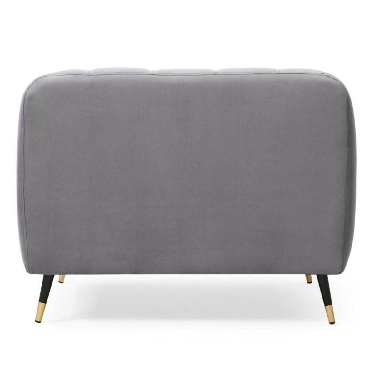 Paris Prix Fauteuil Capitonné en Velours  Glamour  93cm Gris