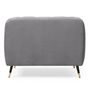 Voir la diapositive 2 : Paris Prix Fauteuil Capitonné en Velours  Glamour  93cm Gris