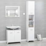 VIDAXL Ensemble de meubles de bain 3 pcs Blanc Bois d'ingenierie