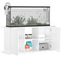 Voir la diapositive 4 : VIDAXL Support d aquarium blanc brillant 121x41x58cm bois d ingénierie