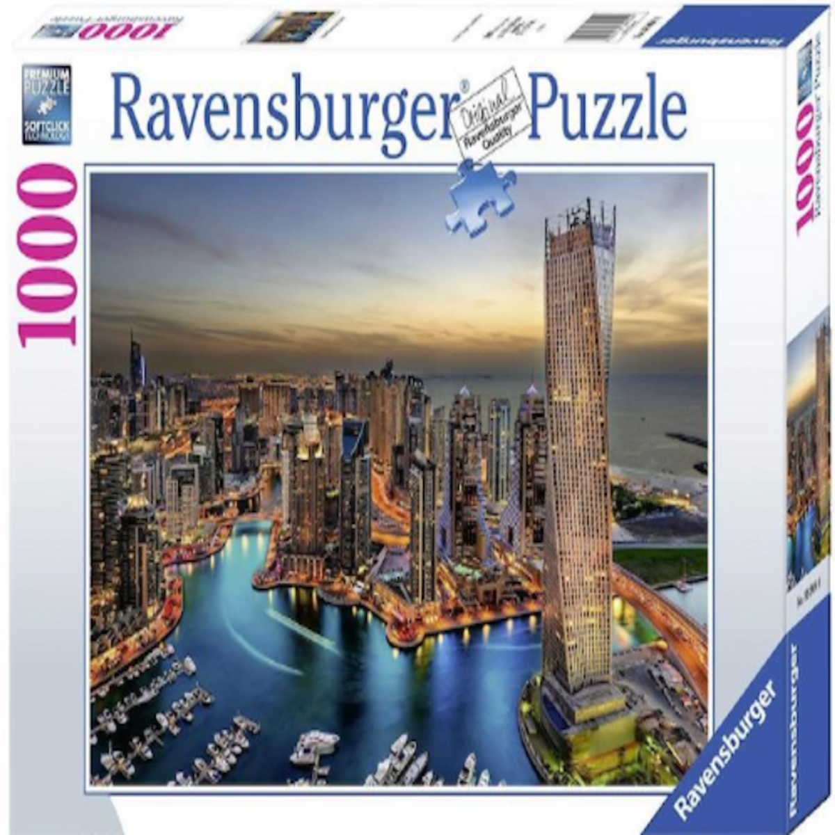 RAVENSBURGER Puzzle 1000 pièces Dubai Marina - Puzzle adulte paysage urbain - Qualité premium - Ravensburger