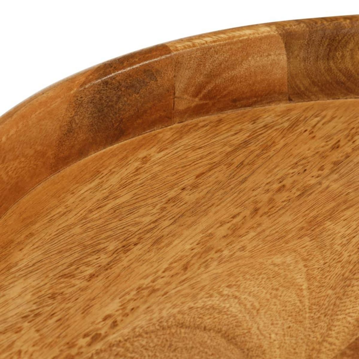 VIDAXL Tables basses rondes 3 pcs bois de manguier massif