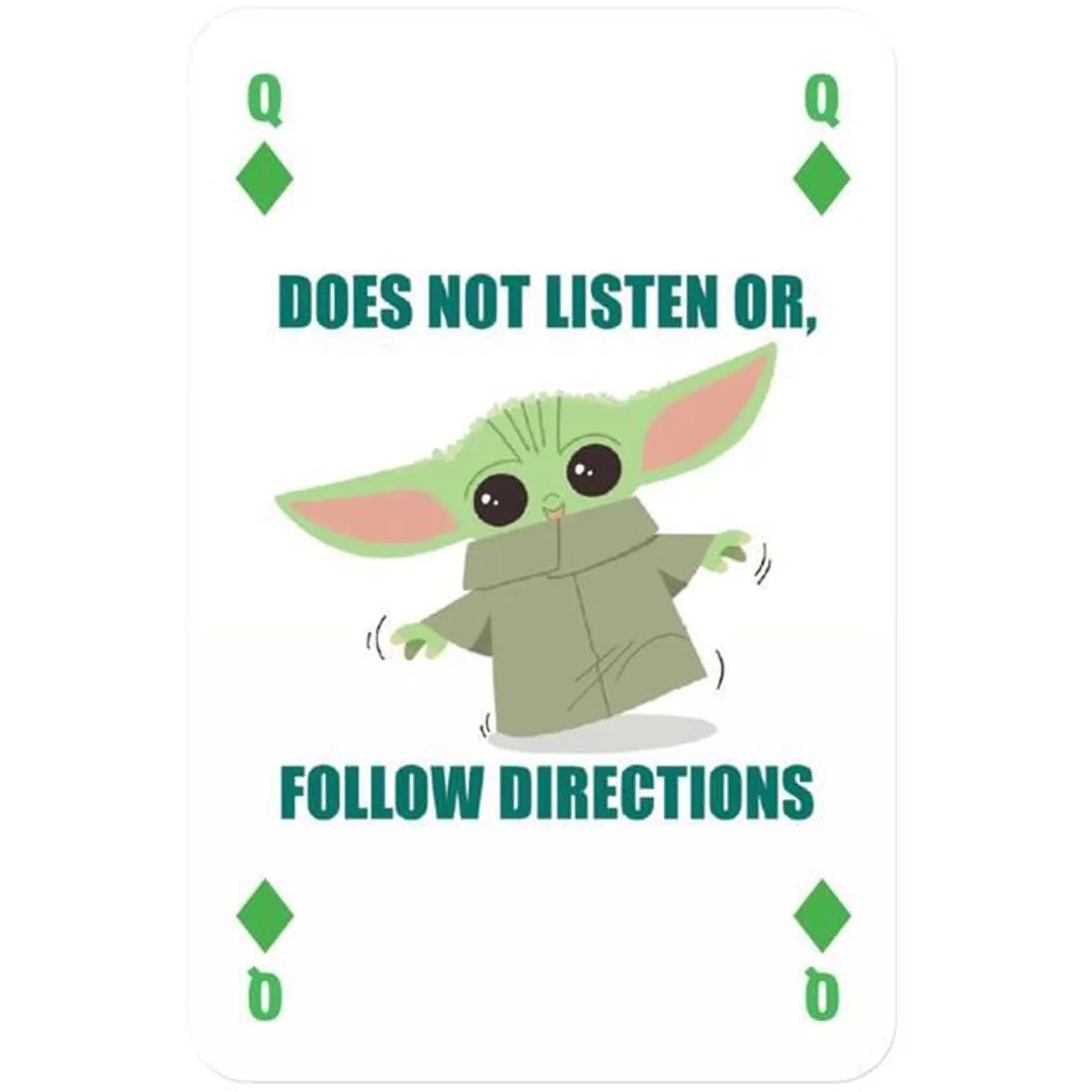 Voir la diapositive 4 :  WINNING MOVES Jeu de 54 cartes Grugu The Mandalorian 