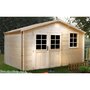 Voir la diapositive 2 : Abri de jardin bois QUETTE / 13.91m² / 34mm