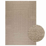 VIDAXL Tapis ZIZUR beige 160x230 cm aspect de jute interieur exterieur