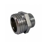 CENTRALE BRICO Mamelon réduit double mâle laiton chromé - à visser - 245 - pour tube cuivre