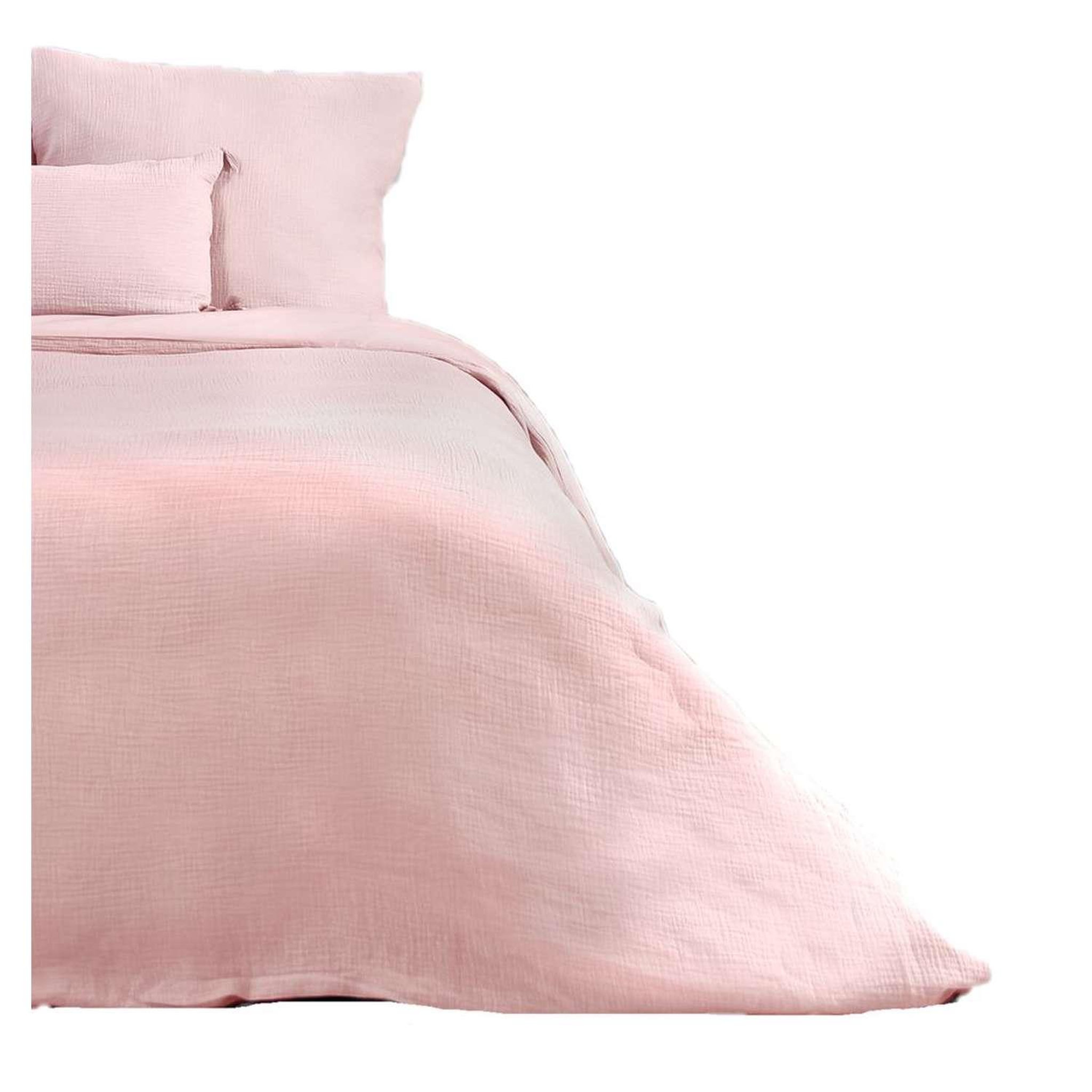 Voir la diapositive 1 : COTE DECO Parure de lit - Double gaze de coton