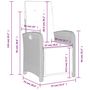 Voir la diapositive 6 : VIDAXL Chaises inclinables de jardin lot de 2 et repose-pied rotin