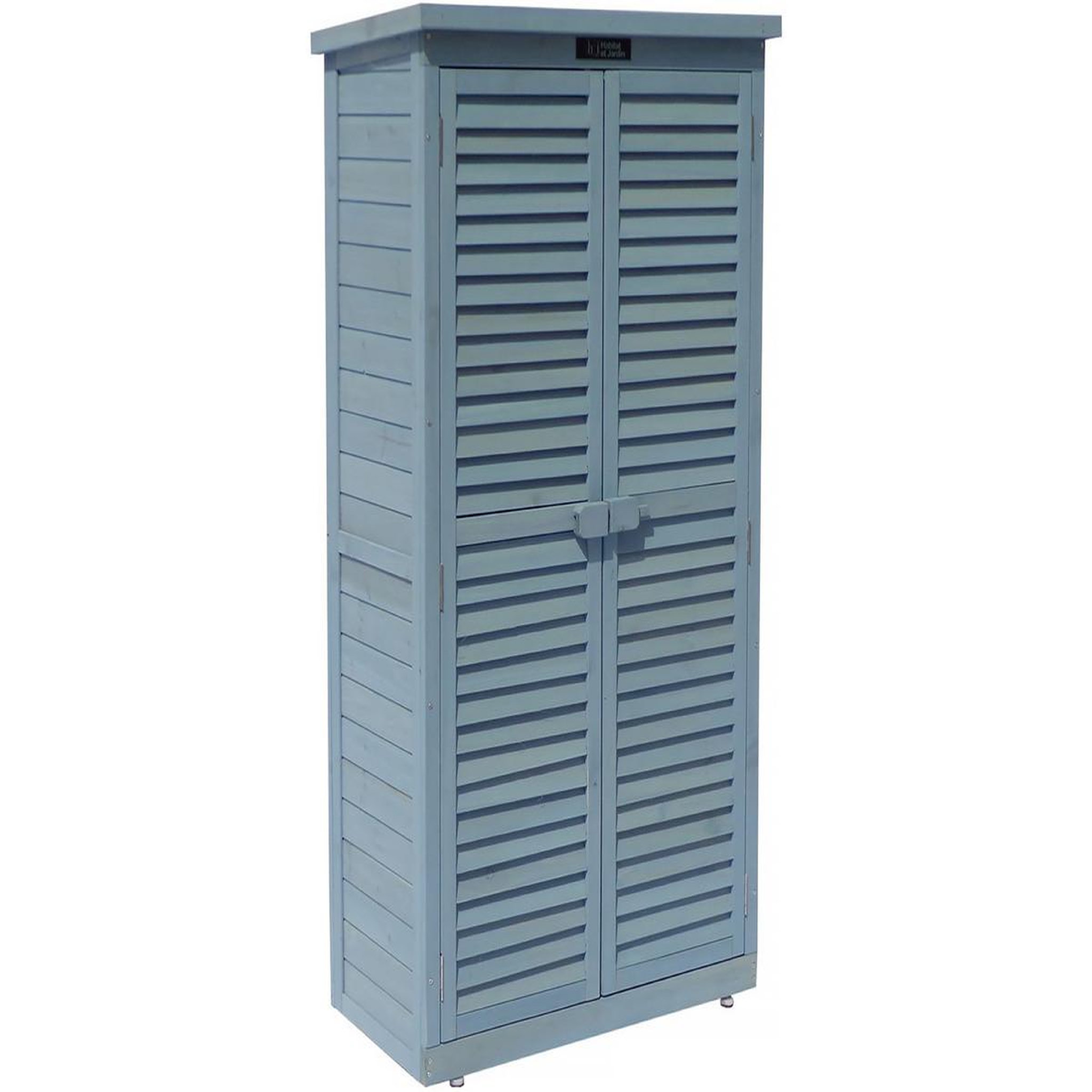 Habitat et Jardin Armoire de jardin  space  - 87 x 46.5 x 160 cm - bleu ciel