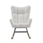 Voir la diapositive 5 : MERAX Fauteuil à Bascule Chaise à Bascule Rocking Chair Fauteuil Relax Teddy Blanc