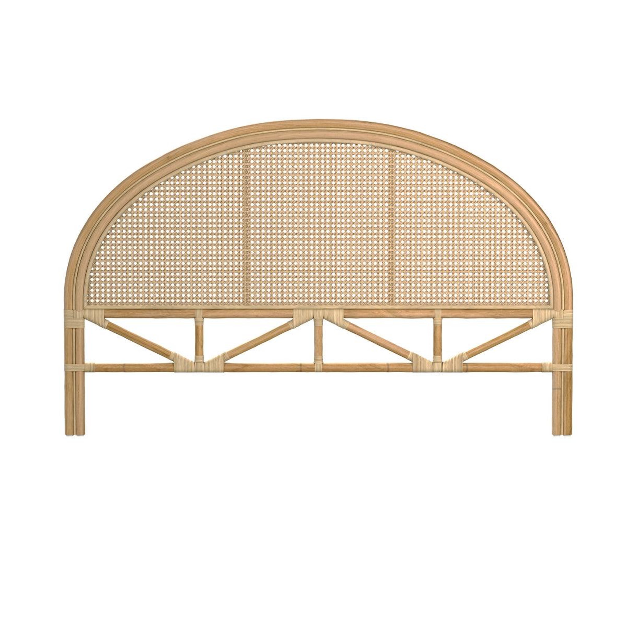 Voir la diapositive 6 : MAISON PAVANE Tête de lit 160 cm en rotin et cannage-néora