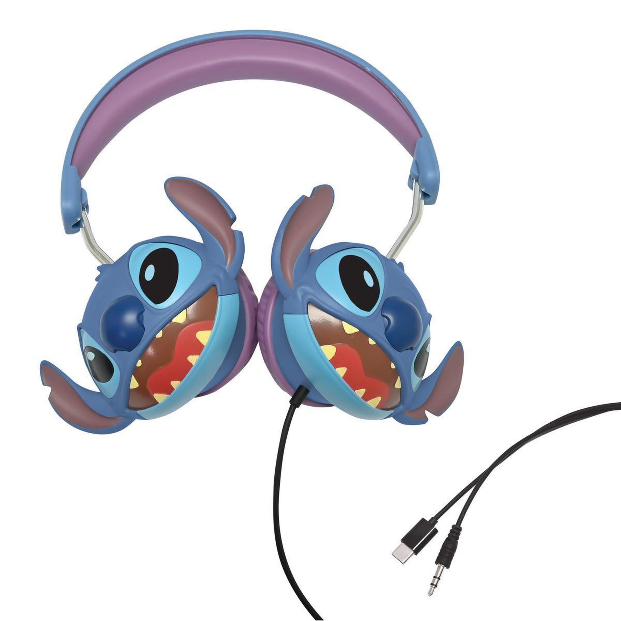 Lexibook Casque stéréo filaire pliable Stitch avec limitation de volume d'écoute