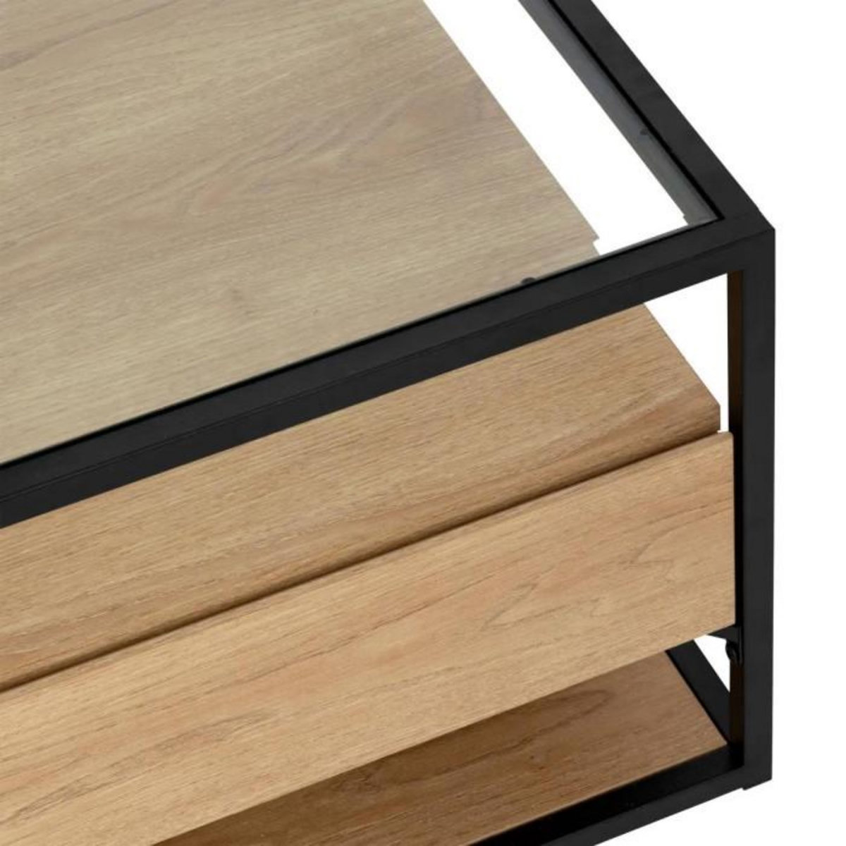 ATMOSPHERA Table Basse 2 Tiroirs  Aldéa  120cm Naturel