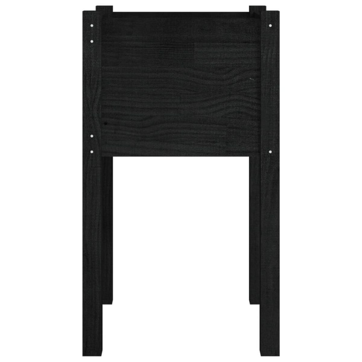 VIDAXL Jardiniere d'exterieur Noir 40x40x70 cm Bois de pin massif