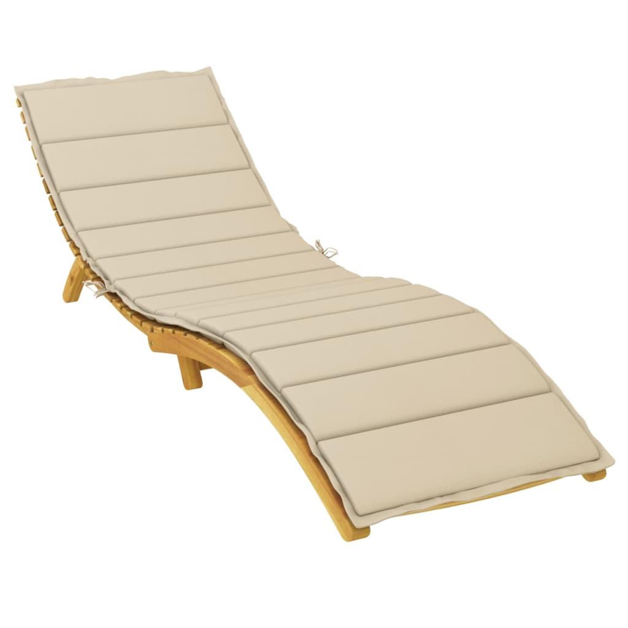 Voir la diapositive 3 : VIDAXL Coussin de chaise longue beige 200x70x3 cm tissu oxford