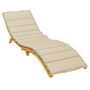 Voir la diapositive 3 : VIDAXL Coussin de chaise longue beige 200x70x3 cm tissu oxford