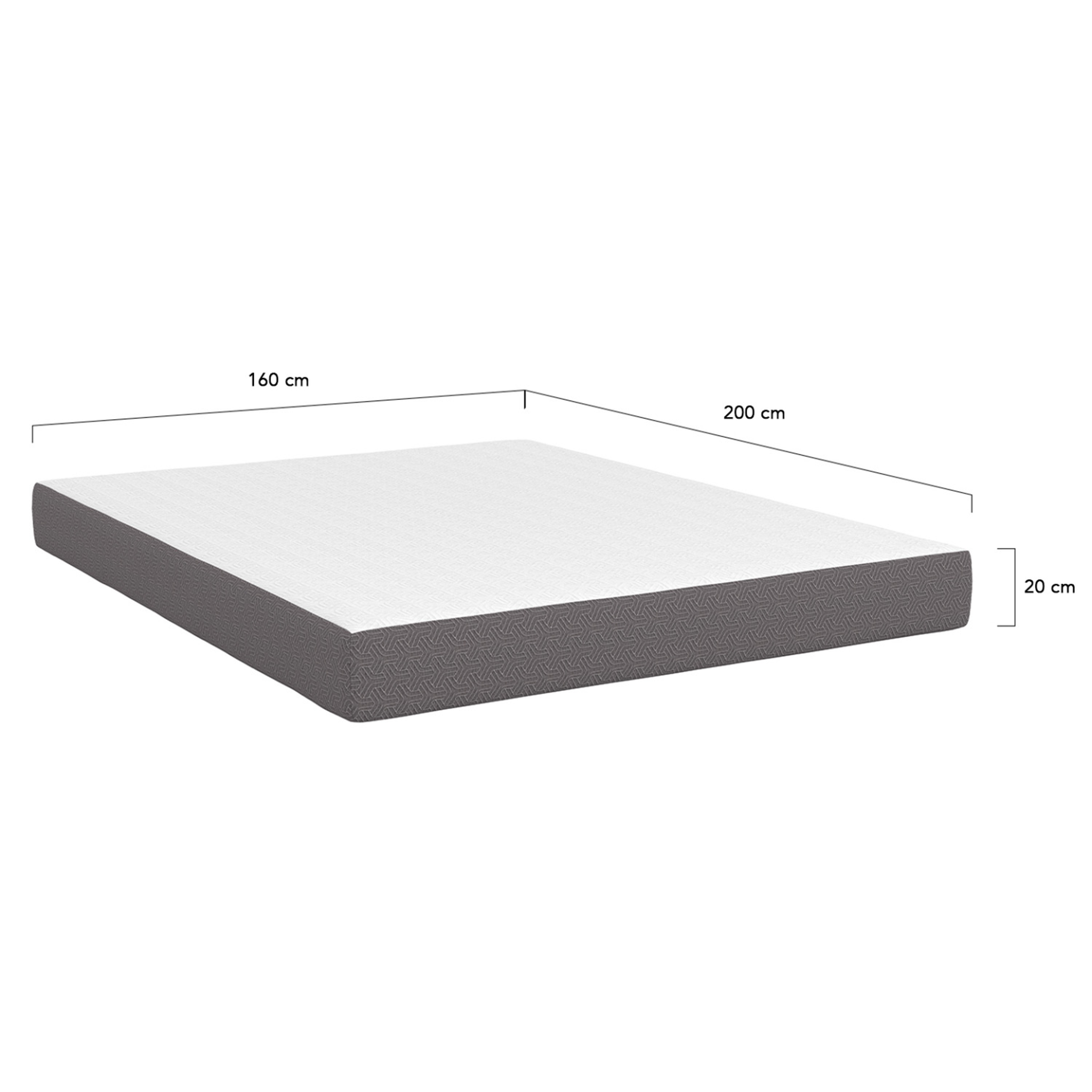 Voir la diapositive 4 : ID MARKET Matelas 160 x 200 cm à mémoire de forme stella épaisseur 20 cm