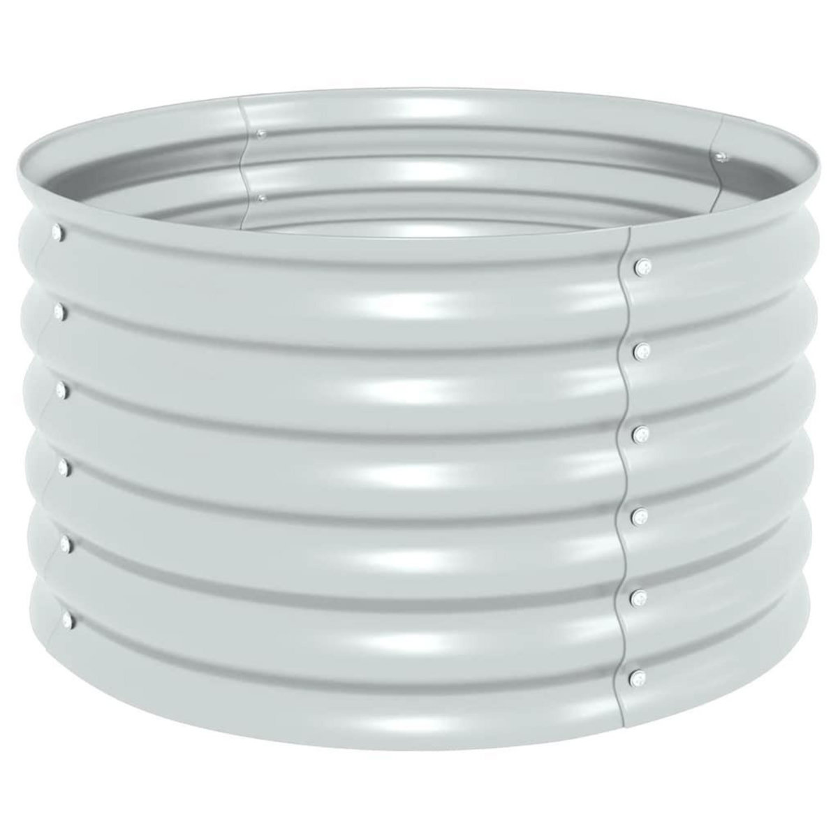 VIDAXL Lit sureleve de jardin 80x80x44 cm Acier galvanise Argente