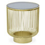 Voir la diapositive 1 : Paris Prix Table d'Appoint Design en Verre  Lilia  46cm Or
