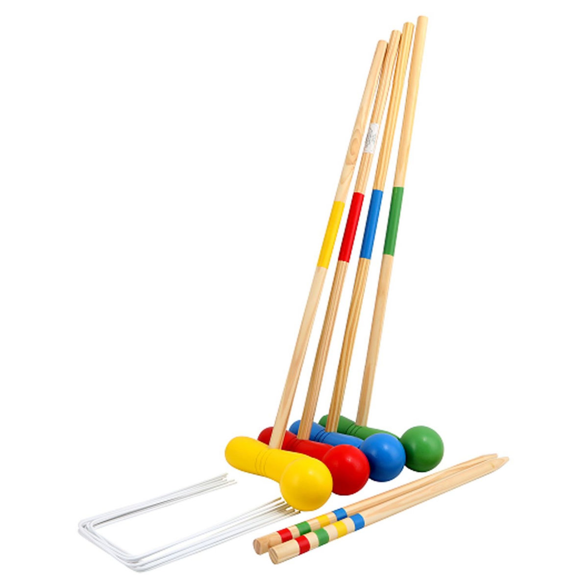 One Two Fun Jeu de croquet familial en bois 