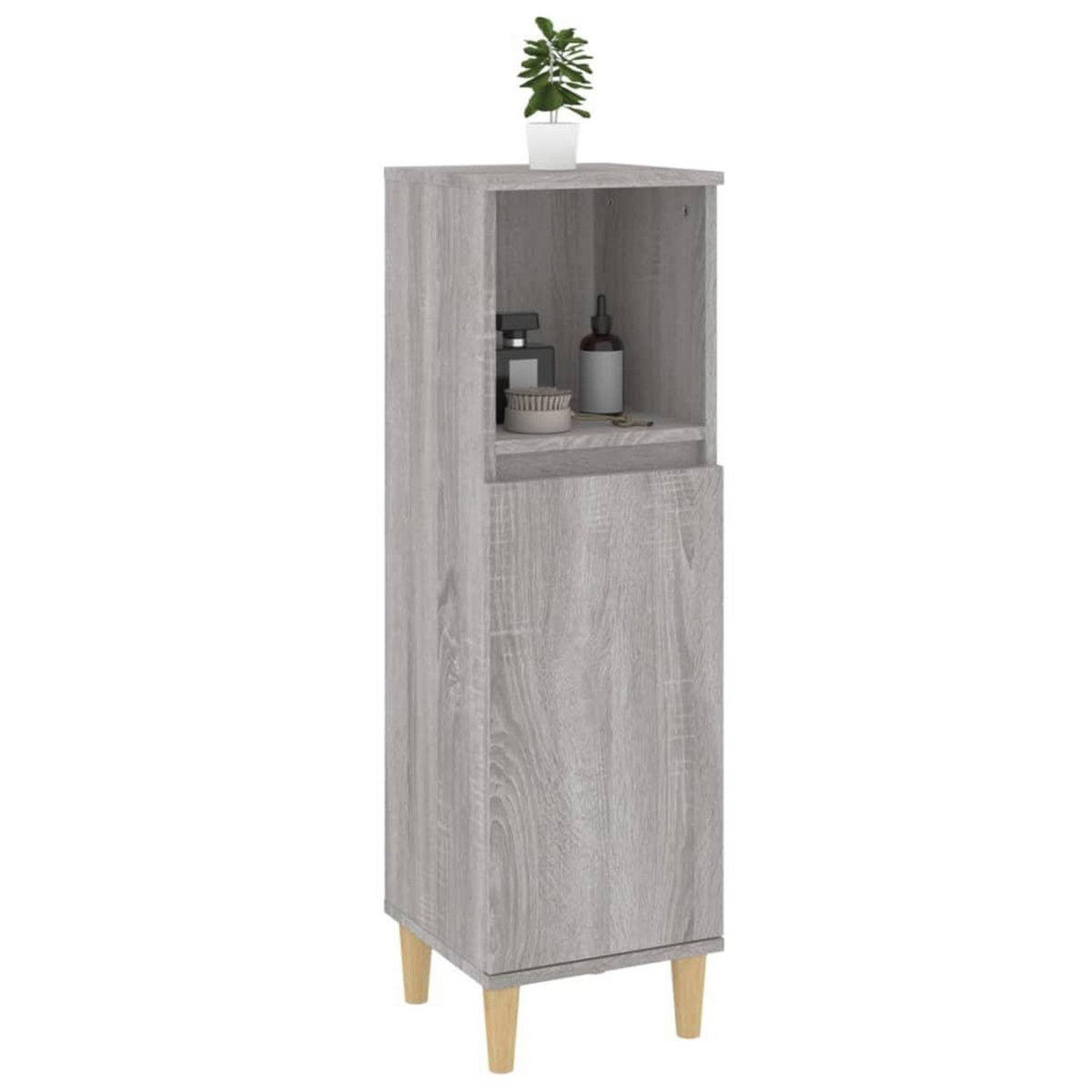 VIDAXL Armoire salle de bain sonoma gris 30x30x100 cm