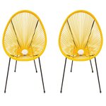 Habitat et Jardin Lot de 2 fauteuils de jardin  Ania  - Jaune