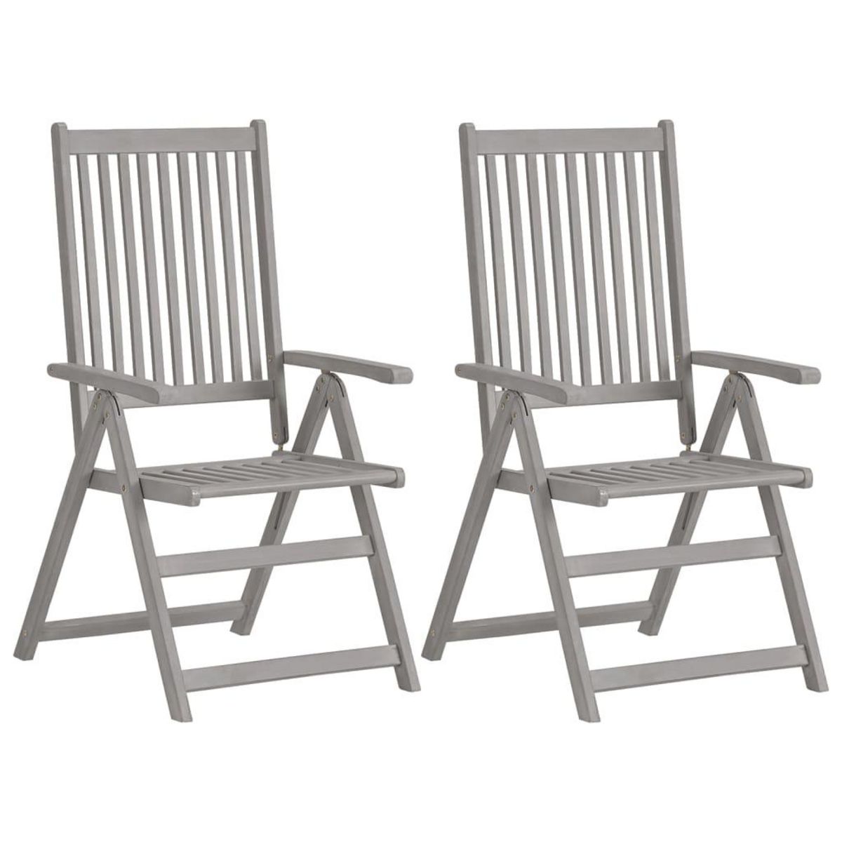 VIDAXL Chaises inclinables de jardin lot de 4 et coussins Bois acacia