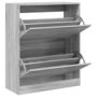 Voir la diapositive 2 : VIDAXL Armoire a chaussures sonoma gris 80x34x96,5cm bois d'ingenierie