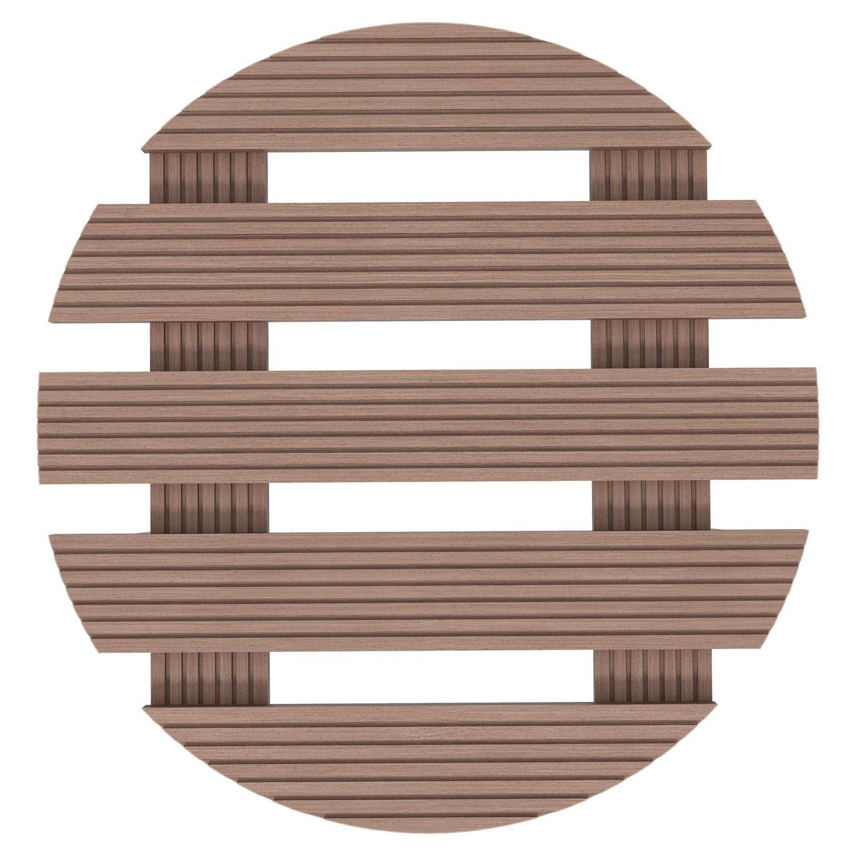 OUTSUNNY Lot de 4 supports ronds pour plantes avec roulettes intérieur extérieur