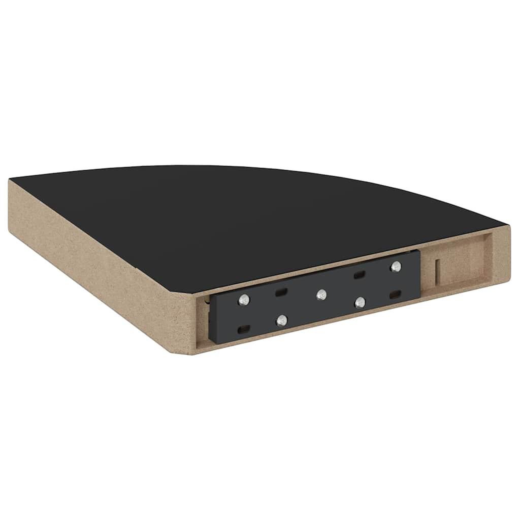 Voir la diapositive 6 : VIDAXL Etagere d'angle flottante noir 25x25x3,8 cm MDF
