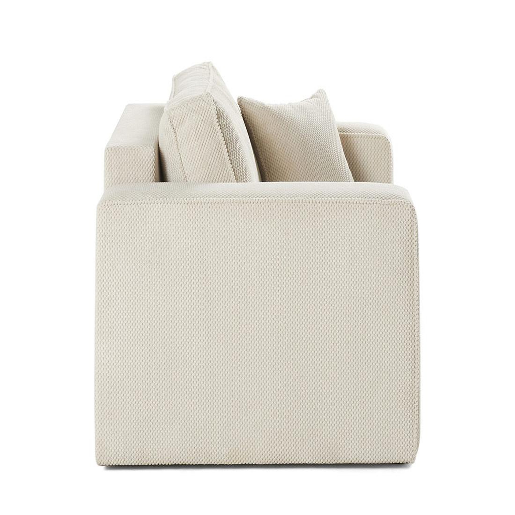 Voir la diapositive 2 : BEST MOBILIER Topaze - fauteuil - en velours texturé