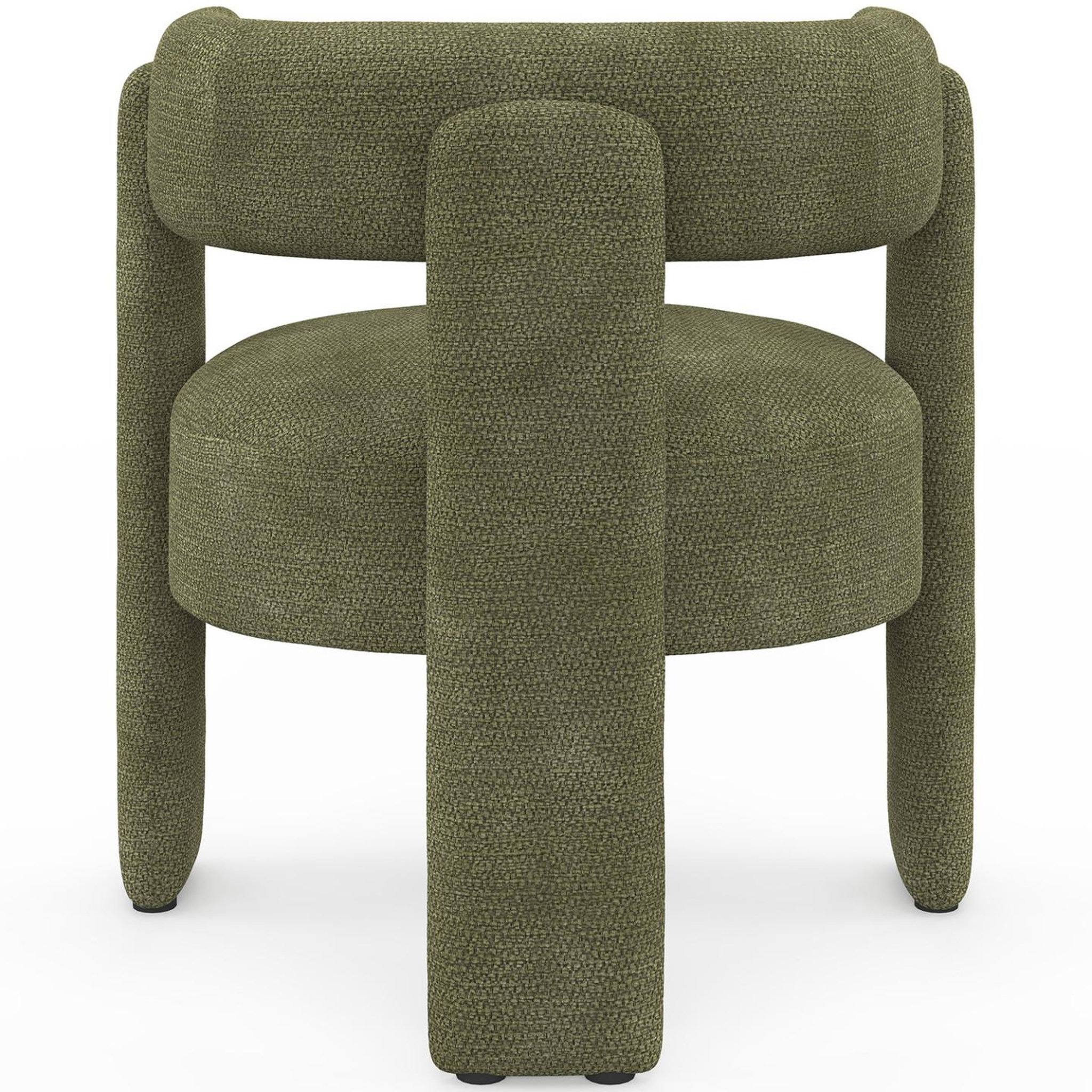 Voir la diapositive 4 : ID MARKET Fauteuil tripode gustave tissu chenille vert