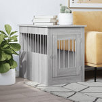 VIDAXL Meuble de cage pour chiens sonoma gris 55x80x68 cm