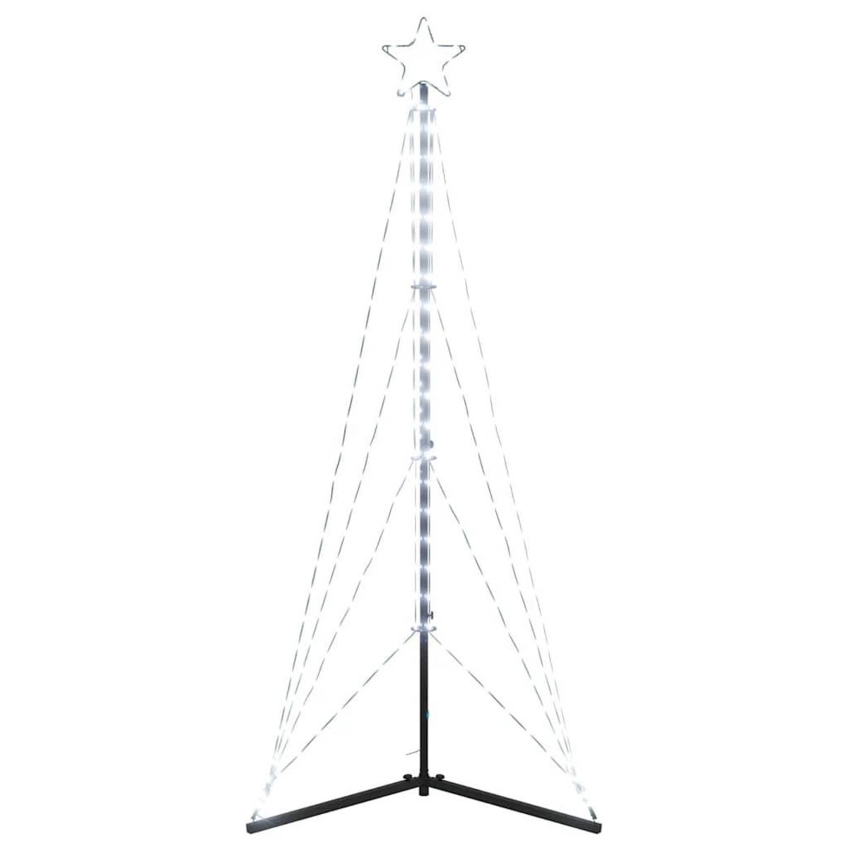 VIDAXL Sapin de Noël a LED 363 LED blanc froid 182 cm