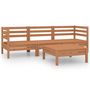 Voir la diapositive 2 : VIDAXL Salon de jardin 4 pcs Marron miel Bois de pin massif