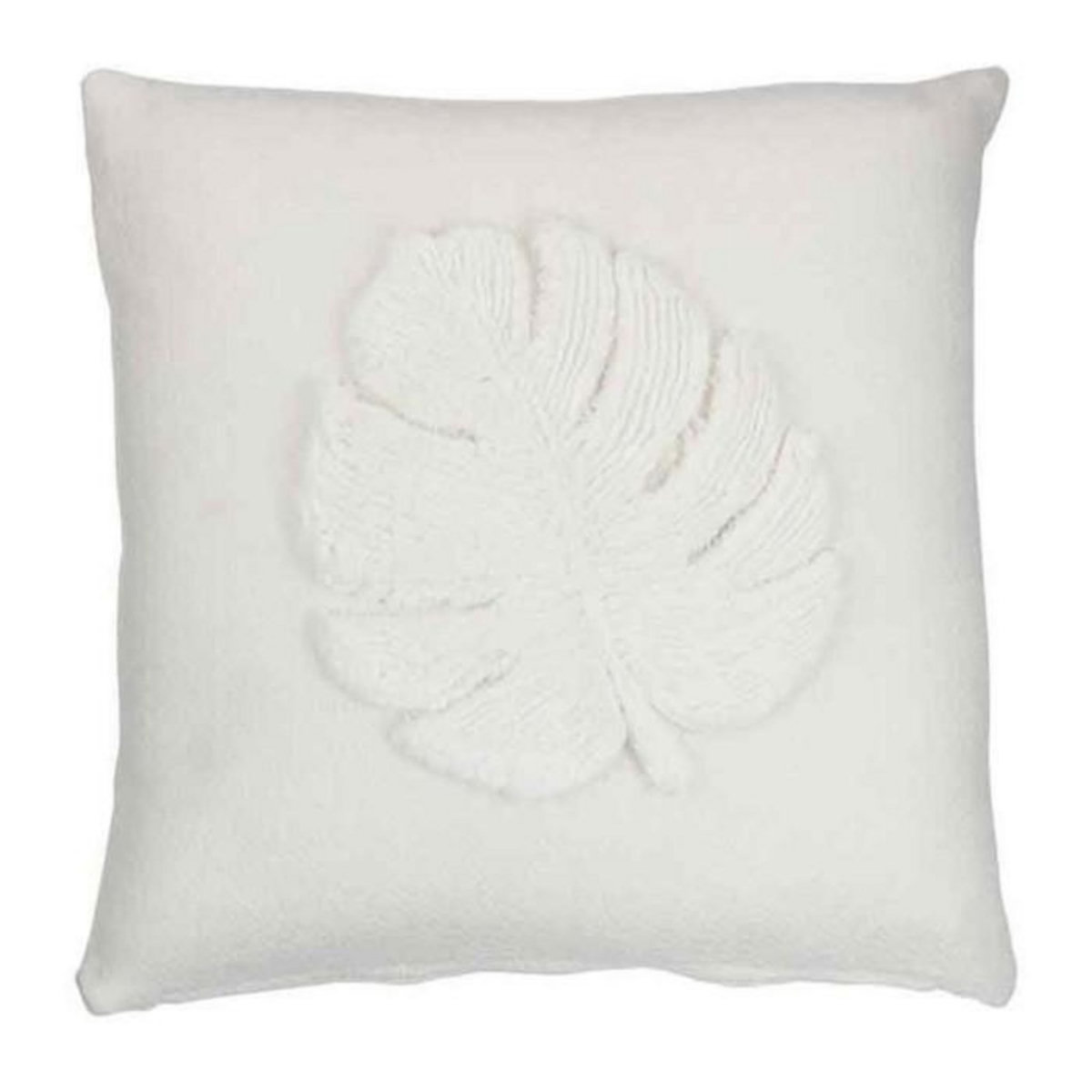 Paris Prix Coussin Déco  Feuilles  43x43cm Blanc