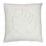Paris Prix Coussin Déco  Feuilles  43x43cm Blanc