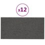 Voir la diapositive 2 : VIDAXL Panneaux muraux 12 pcs Gris fonce 60x30 cm Tissu 2,16 m²