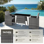 Voir la diapositive 2 : tectake Salon de jardin pour 2 personnes gris