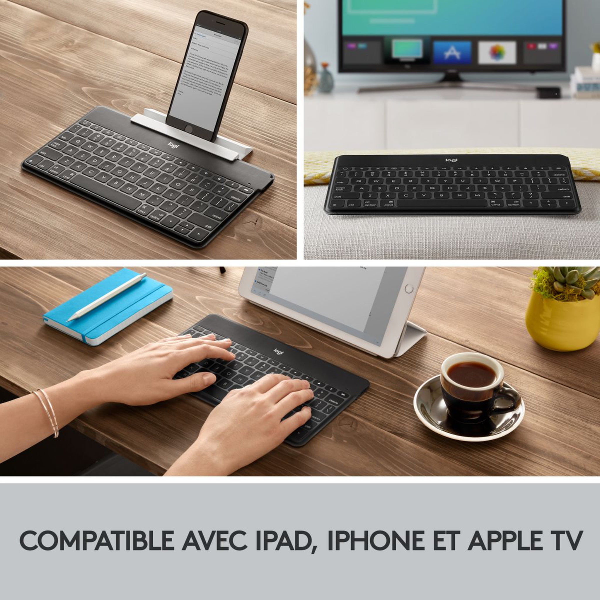 Voir la diapositive 4 : Logitech Clavier sans fil Keys To Go - Noir