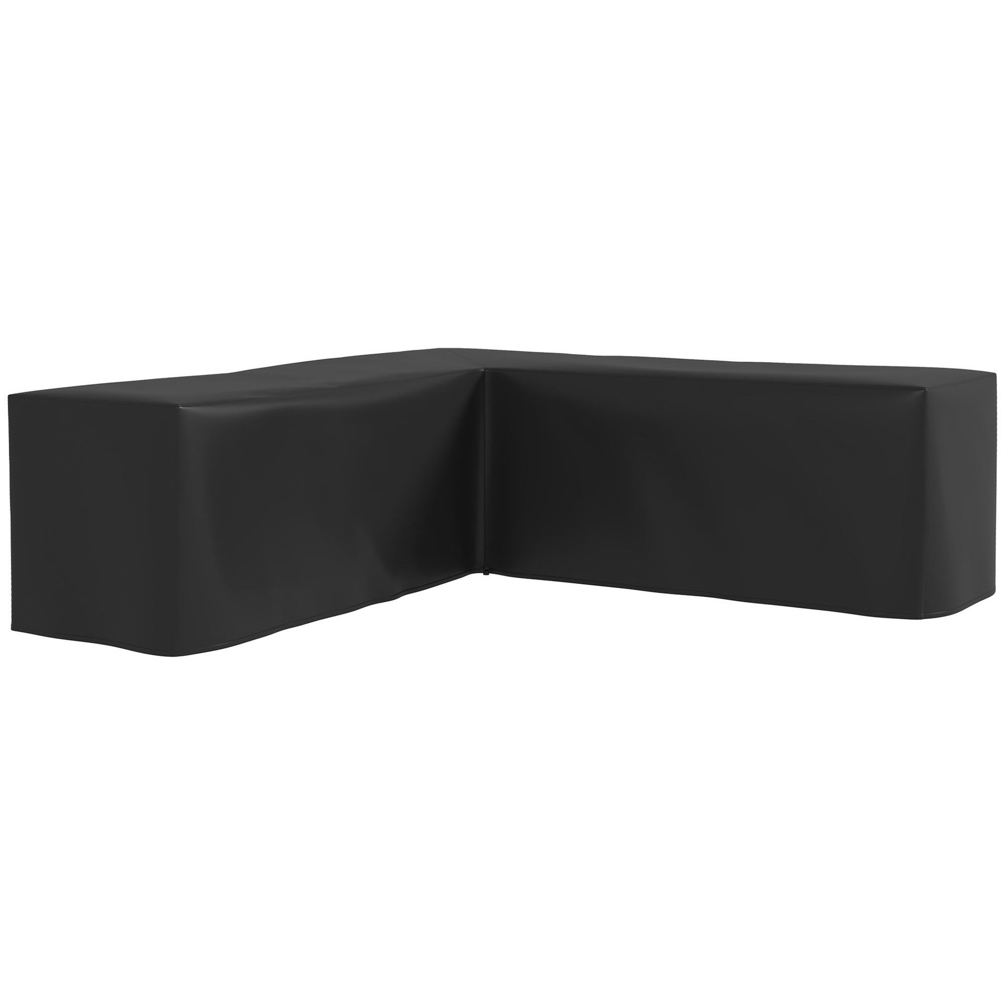 OUTSUNNY Housse de protection salon de jardin d'angle - imperméable, anti-uv - dim. 250l x 250l x 79h cm - noir