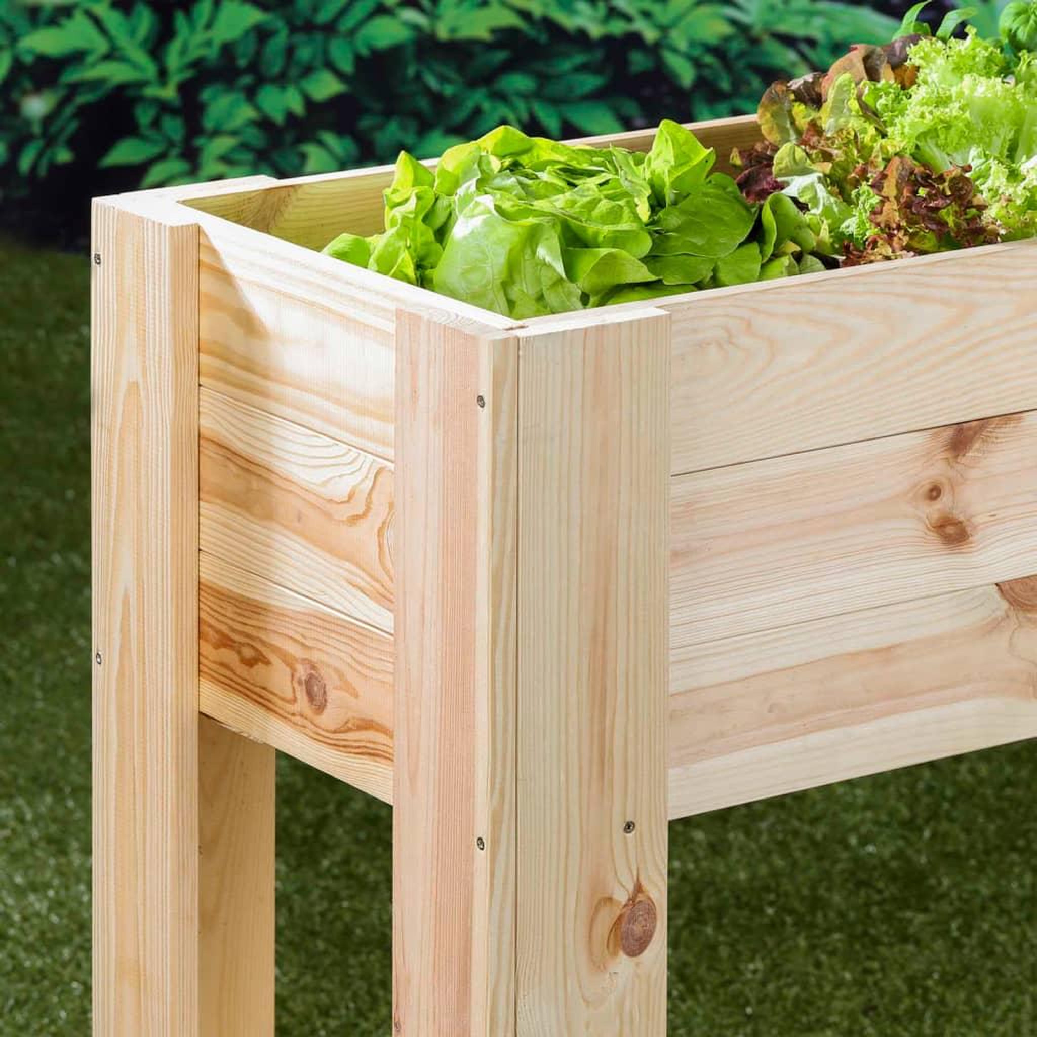 Voir la diapositive 5 : HI HI Jardiniere surelevee 92 x 41 x 80 cm Bois de pin